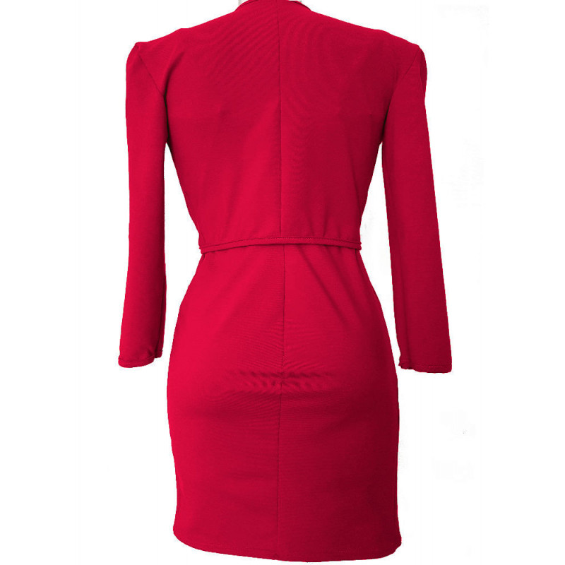 Rote Jacke und Kleid Baumwolle Stretch FGirth - 3