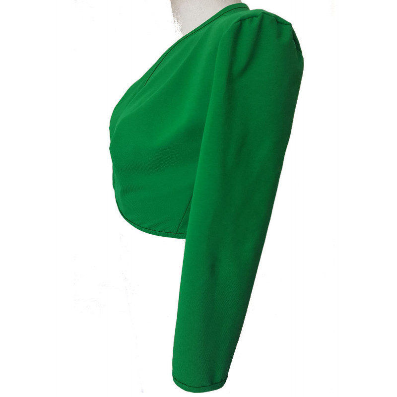 Grüne Baumwoll-Stretch-Kurzjacke FGirth - 3